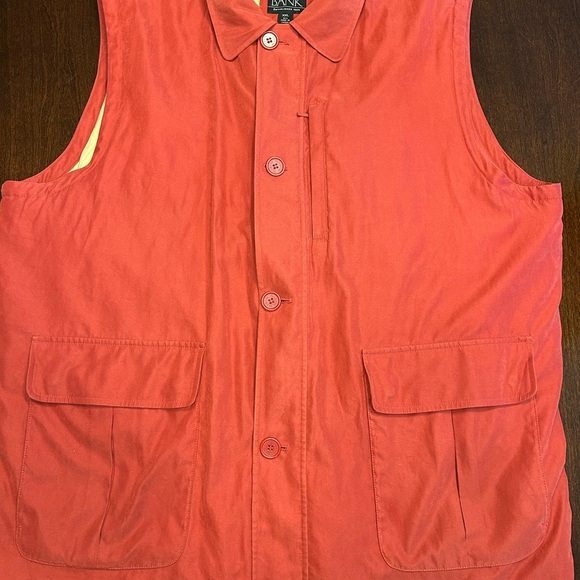 Jos. A. Bank Red Vest Sleeveless Utility - Picture 4 of 5